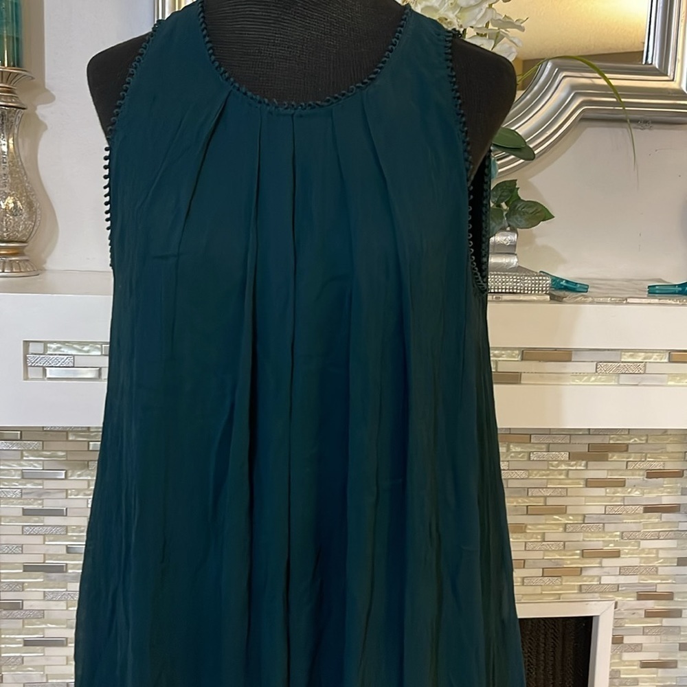 Anthropologie “Not so serious” Beaded Green Cocktail Dress 10 - Picture 4 of 8